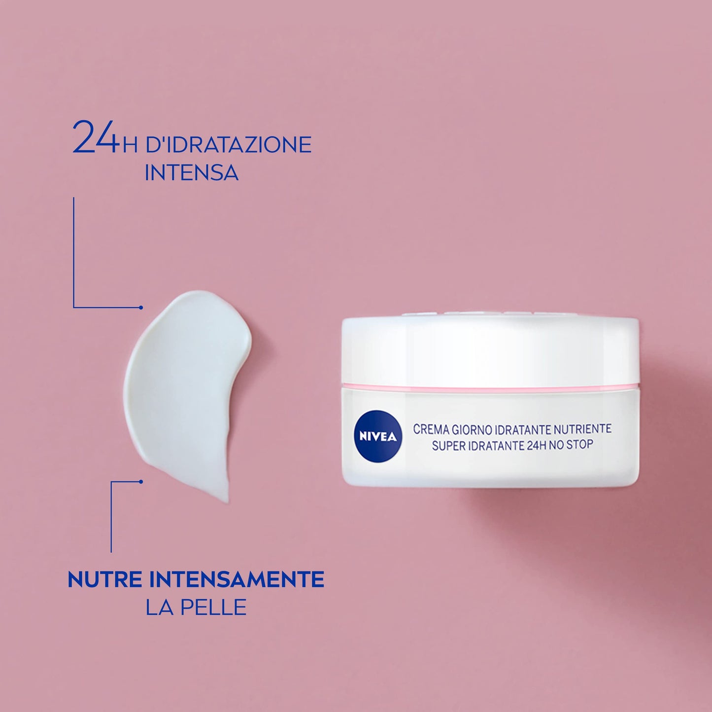 NIVEA Visage Intensive Hydration Day Cream for Dry & Sensitive Skin – Rich Moisturising Facial Cream with Natural Almond Oil & Hydra IQ, 50 ml