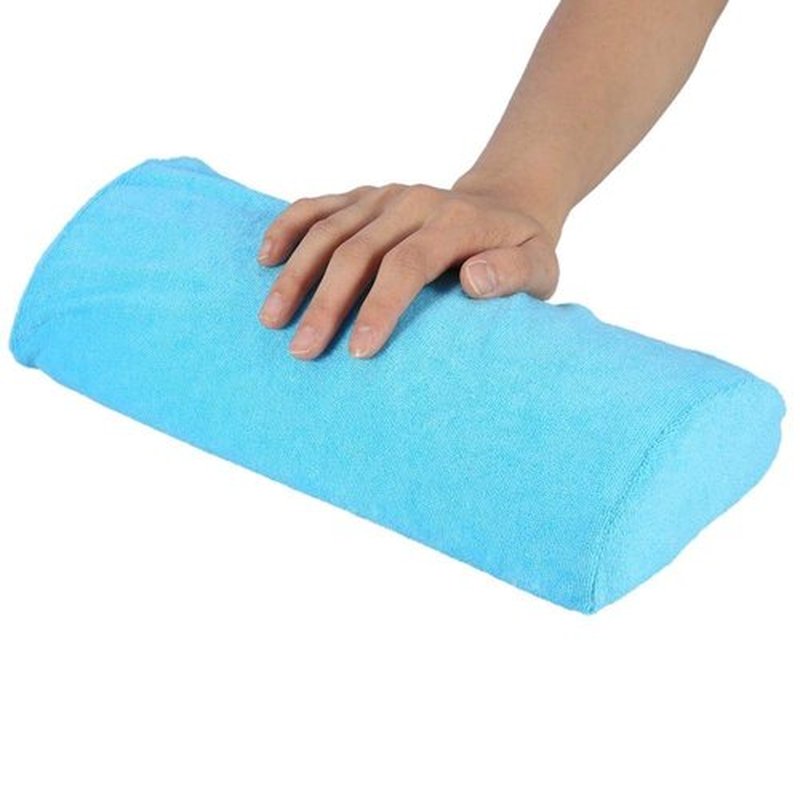 Nail Pillow, Nail Arm Rest Cushion Hand Pillow Pad Salon Nail Hand Rest Cushion Detachable Washable Nail Art Soft Sponge Pillow Nail Art Manicure Tool for Nails Art Salon Home DIY (Lake Blue)