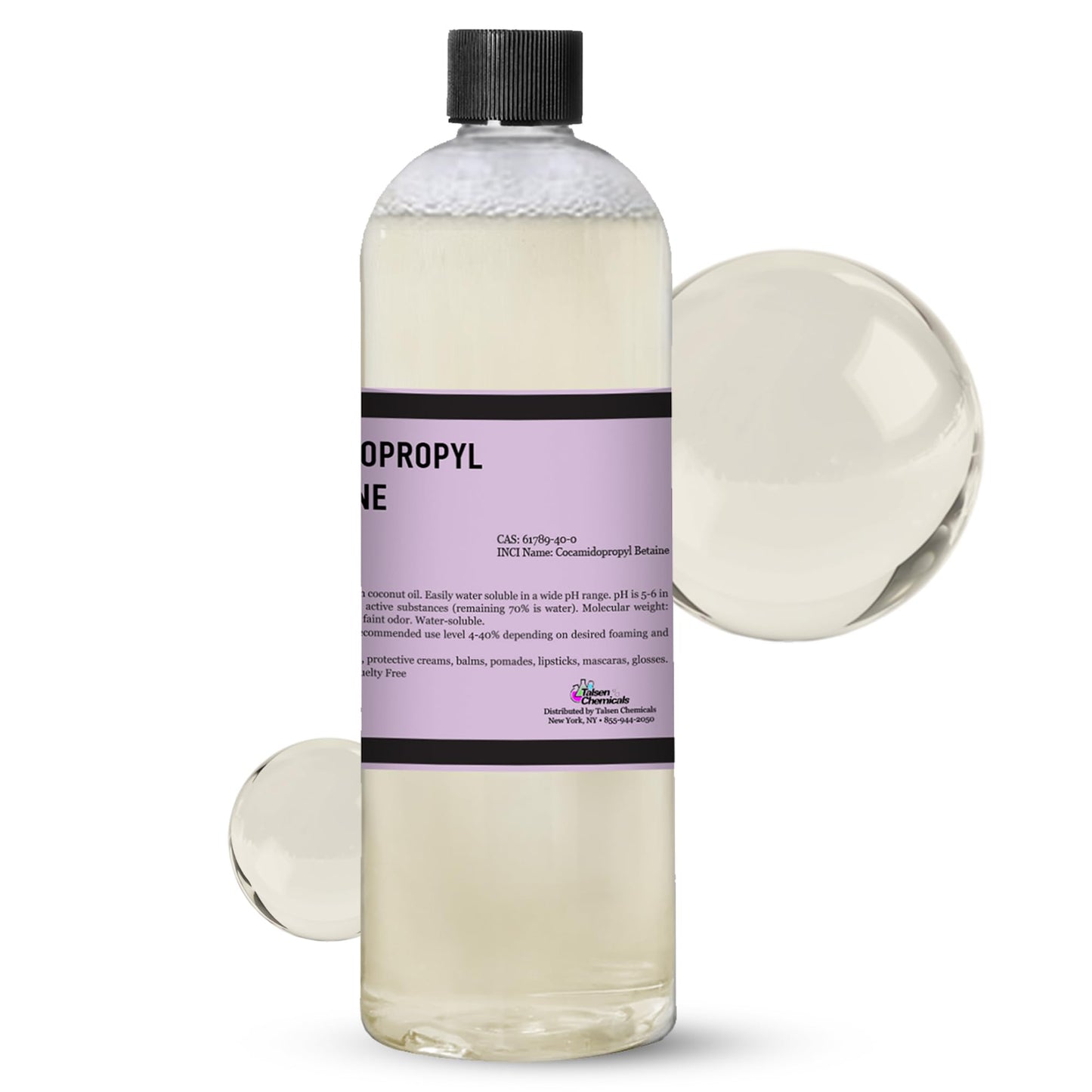 Talsen Chemicals Cocamidopropyl Betaine 709 mL / 24 Ounce -100% Pure Coco Betaine Natural Surfactant Liquid Premium Organic Compounds Derived from Coconut Oil DIY Cosmetics Skincare