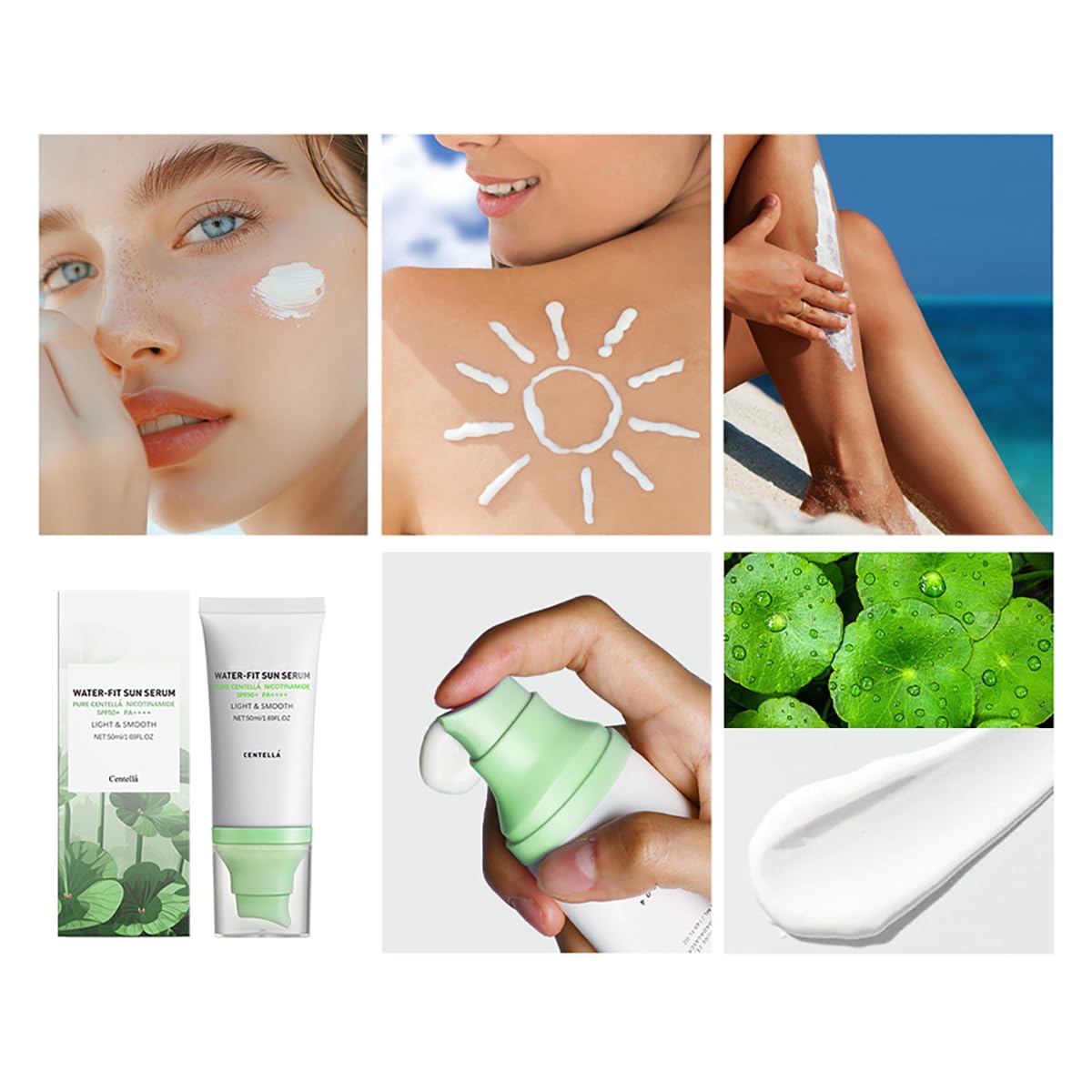 𝐶𝑒𝑛𝑡𝑒𝑙𝑙á Sunscreen SPF50 PA++++, 50ML Madagascar Face Sun Screen Long-Lasting Protection (2 PCS)