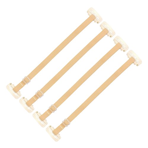 YTBYT 4 Pcs Facelift Bands with Clips Invisible Face Stretching Lifting Strap Adjustable Elastic Band Face Slimming Band (24cm Blonde Single Bands)