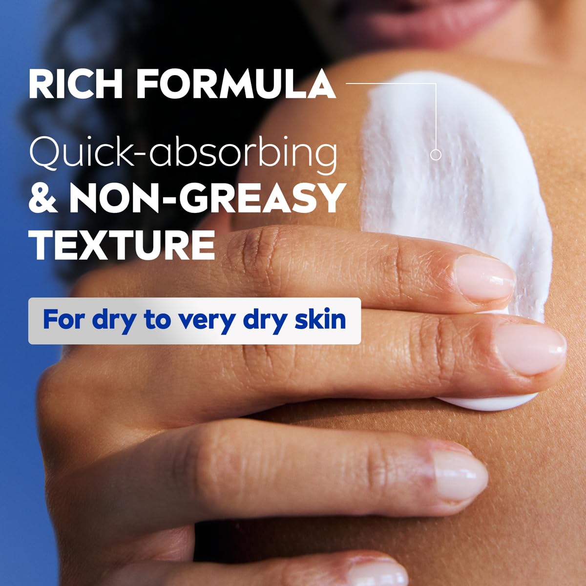 NIVEA Essentially Enriched Body Lotion for Very Dry Skin with Hyaluronic Acid, Almond Oil and Deep Nourishing Serum, 72-Hour Body Moisturizer, 2.5 Fl Oz Bottle
