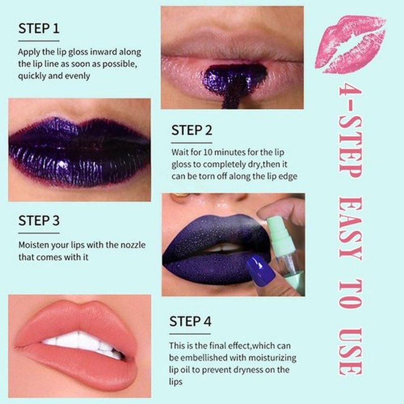 JAAZIN Matte Lip Gloss with Spray Bottle, Auburn Liquid Lip Stain Peel Off, Long Lasting Waterproof Lipstick Lip Gloss Stain, Transfer-proof, Highly Pigmented Color (Vivid Auburn)