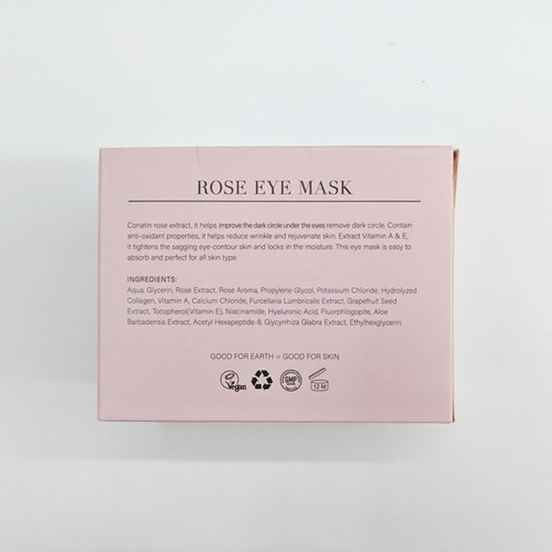 PEAUAMIE Under Eye Patchs (30 Pairs) Rose Eye Mask for Dark Circles and Puffiness Wrinkle Eye Bags (Rose)