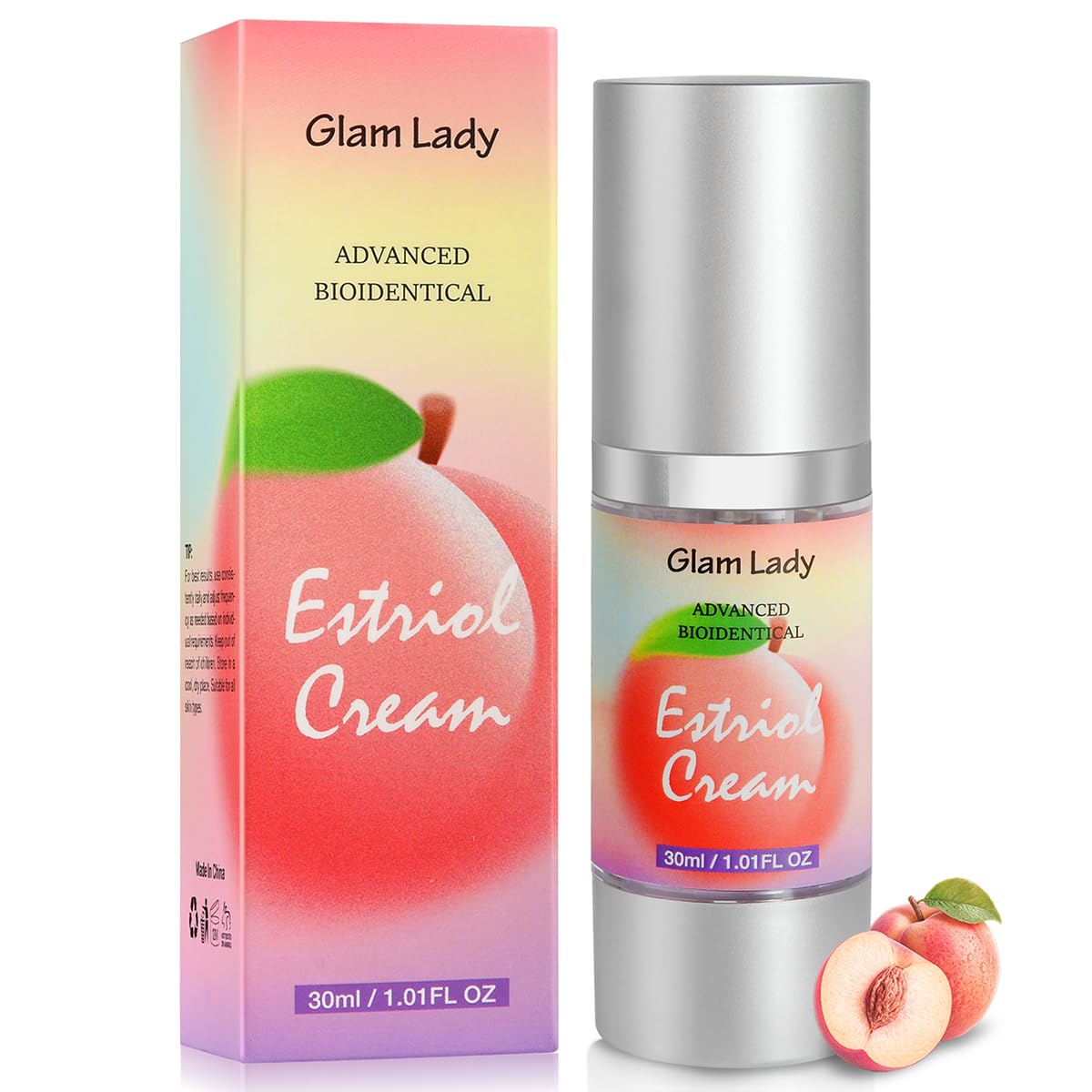 Natural Bioidentical Estriol Cream for Women Menopause Relief Silky Estrogen Cream for Vaginal Dryness 1oz 2 Month Supply