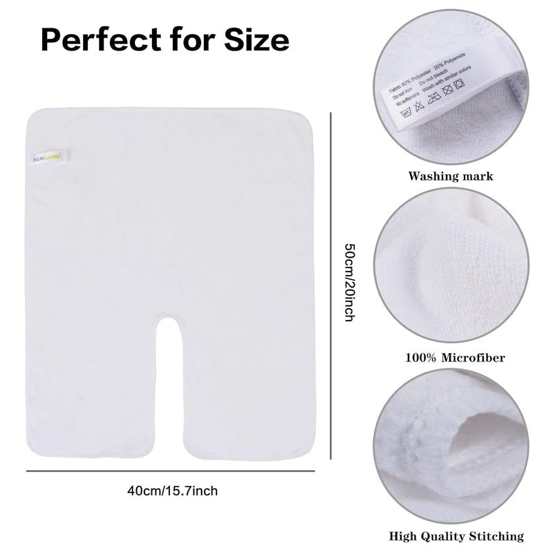Microfiber Esthetician Towels - Soft Facial Cloth for Spa & Cleansing | Split Design for Easy Use