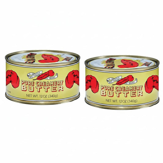 Red Feather Canned Butter - 100% Pure New Zealand Butter | No Artificial Colors or Flavors - (2 Cans, 12 Oz Each)