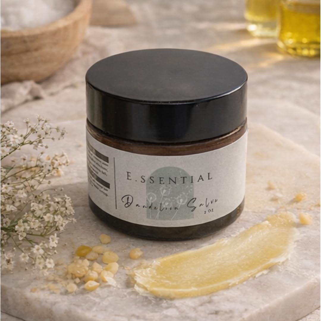 E.ssential Premium Dandelion Salve, deeply moisturizing and healing, 2 oz
