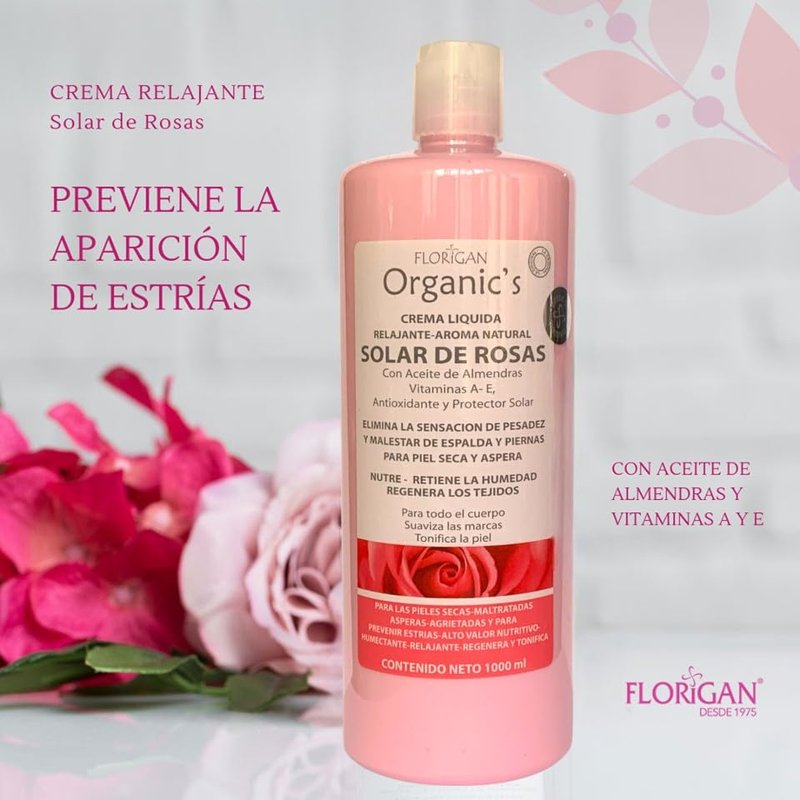 Relaxing Body Lotion - Solar De Rosas Scent | 1 Liter Hydrating Formula