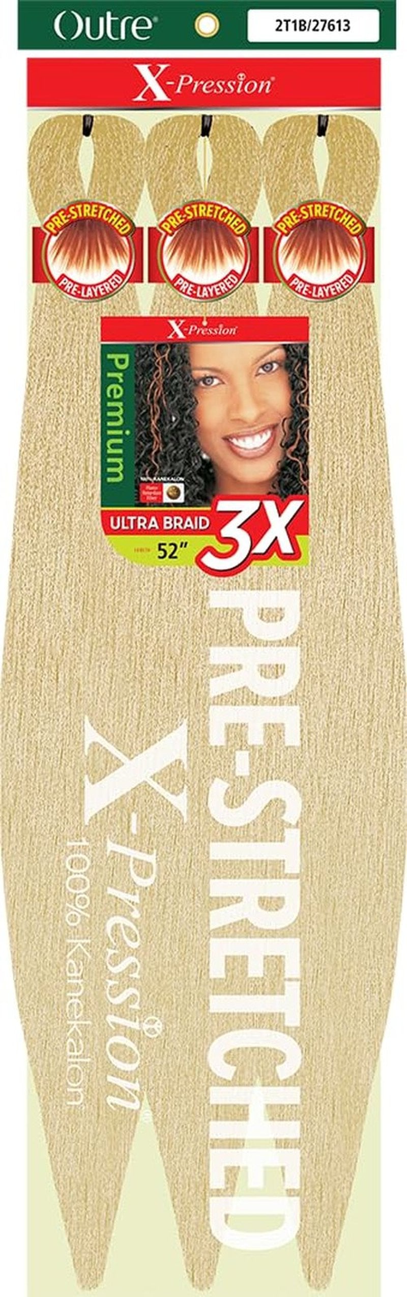 [3 PACK DEAL] Outre X-Pression Braid-Pre Stretched Braid 52" 3X 3 Packs (613A)