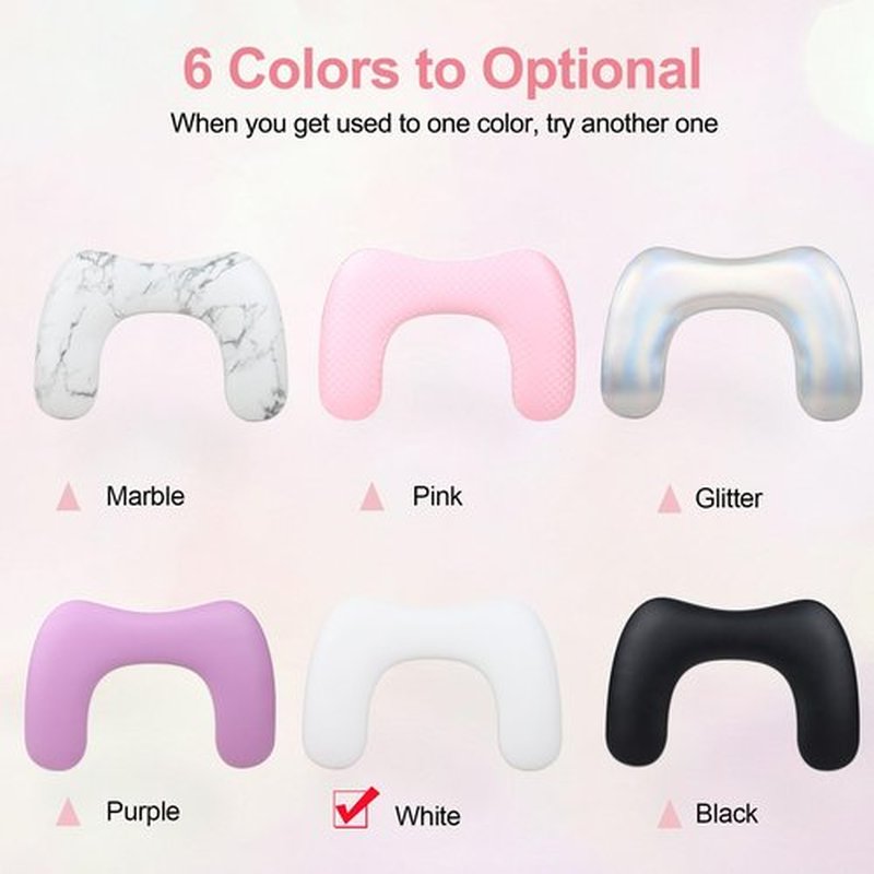 Arm Rest for Nails Tech,U-shaped Manicure Nail Hand Rest Pillow Cushion, Big Microfiber Leather Nail Arm Rest Stand for Acrylic Nail Art Tech(White)