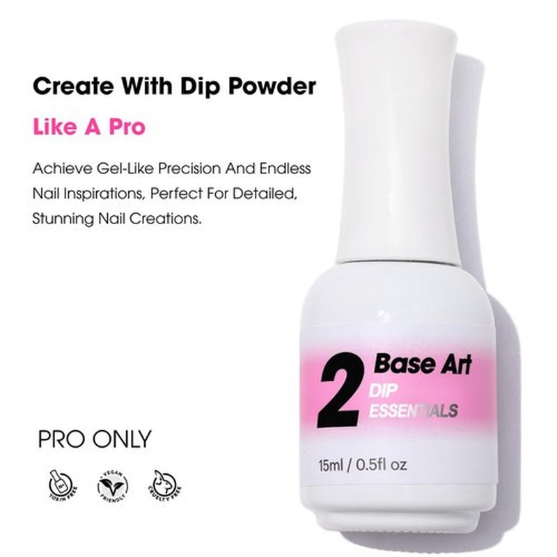 NAGAIA Premuim Nail Dipping System, Pro Dip Liquid Base Art, Home & Salon Dip Nail Art, Air Dry Dip Powder Art Base Coat, Nail Art Gel Alternative, No UV Lamp, Low Odor, Curve, Swirl, French Dip Nails