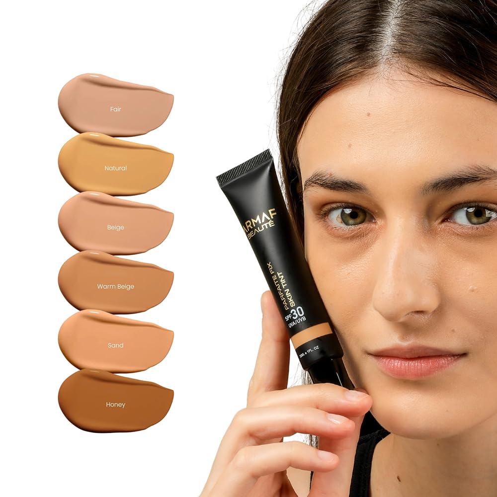 Armaf Beauté Parfaite Fix - Skin Tint | Tinted Moisturizer with Spf 30 For Sun Protection | Semi Matte Finish | Natural, 30 ml/1 fl.oz