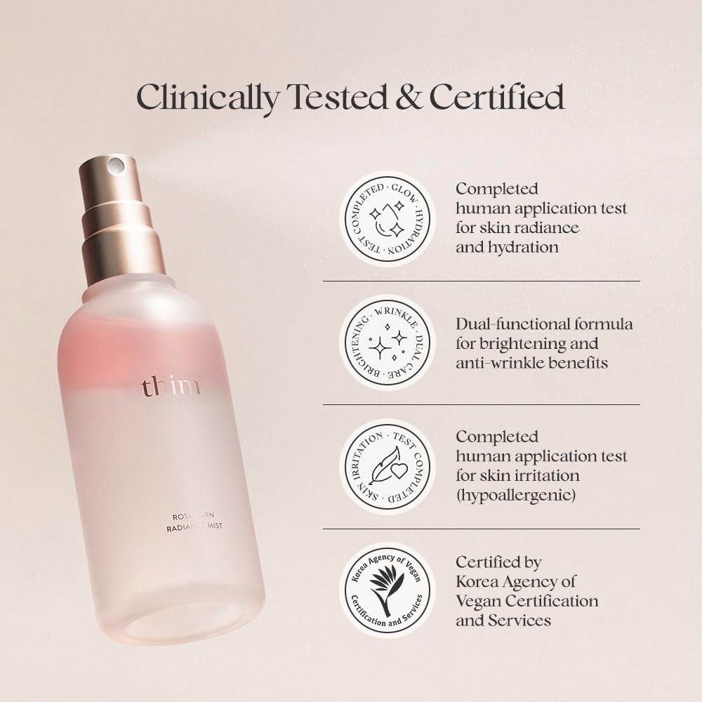 thim rose pdrn radiance mist spray serum - Clinically Tested, Vegan Skin Care, Hydrating, Lightweight Facial Radiance For All Skin Types (100ml /3.38 fl.oz.)