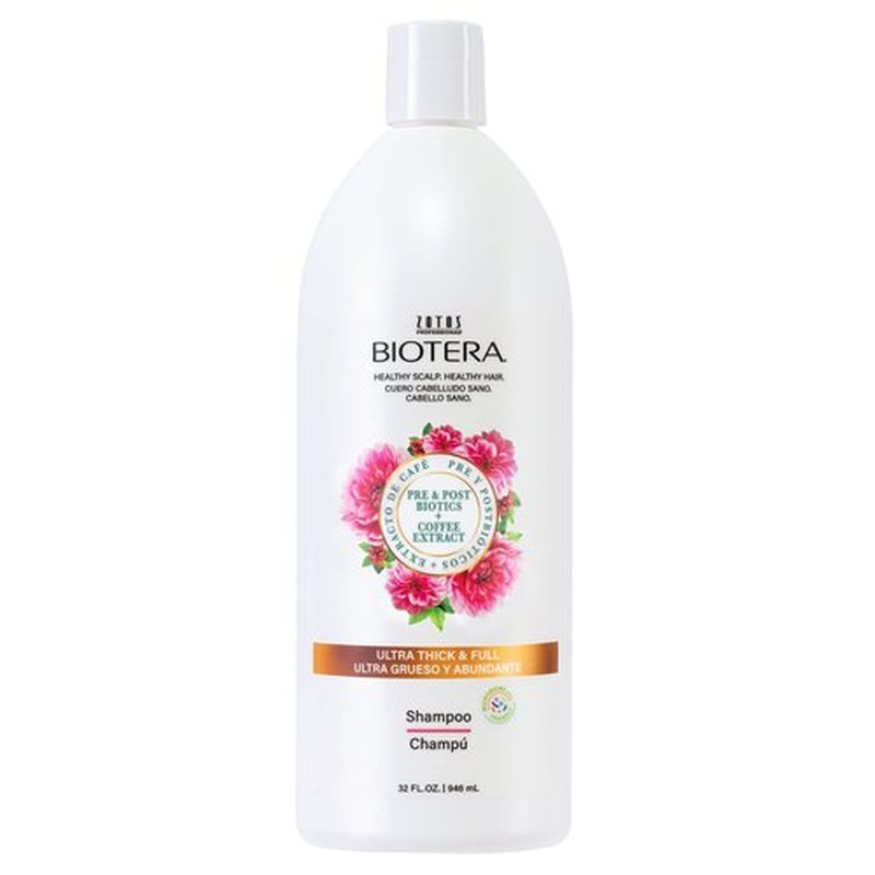 Biotera Ultra Thick & Full Volumizing Shampoo | Increases Volume to Fine, Limp Hair | Microbiome Friendly | Vegan & Cruelty Free | Paraben Free | Color-Safe | 32 Fl Oz