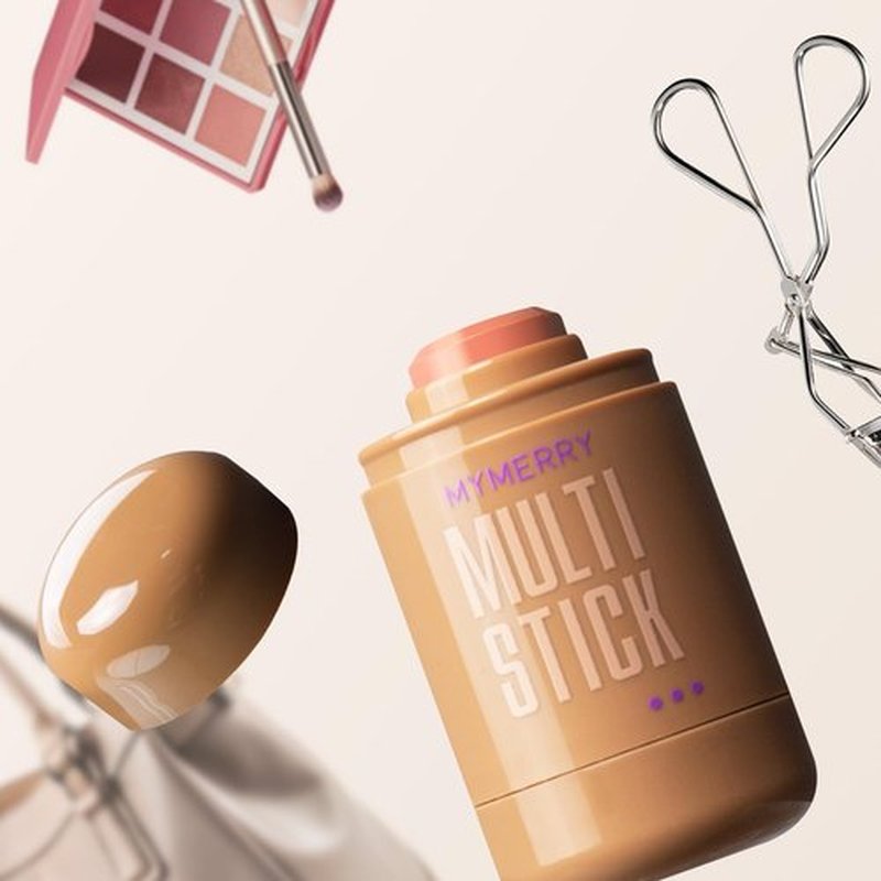 Blush Stick For Cheeks Lips Eyes W/Leather Keychain,Cream Blush Stick,Monochromatic Multi Stick,Pocket Portable For Travel,Dewy Finish,Buildable & Blendable Color | 01# Tender-Soft Peach,0.2 Fl.Oz