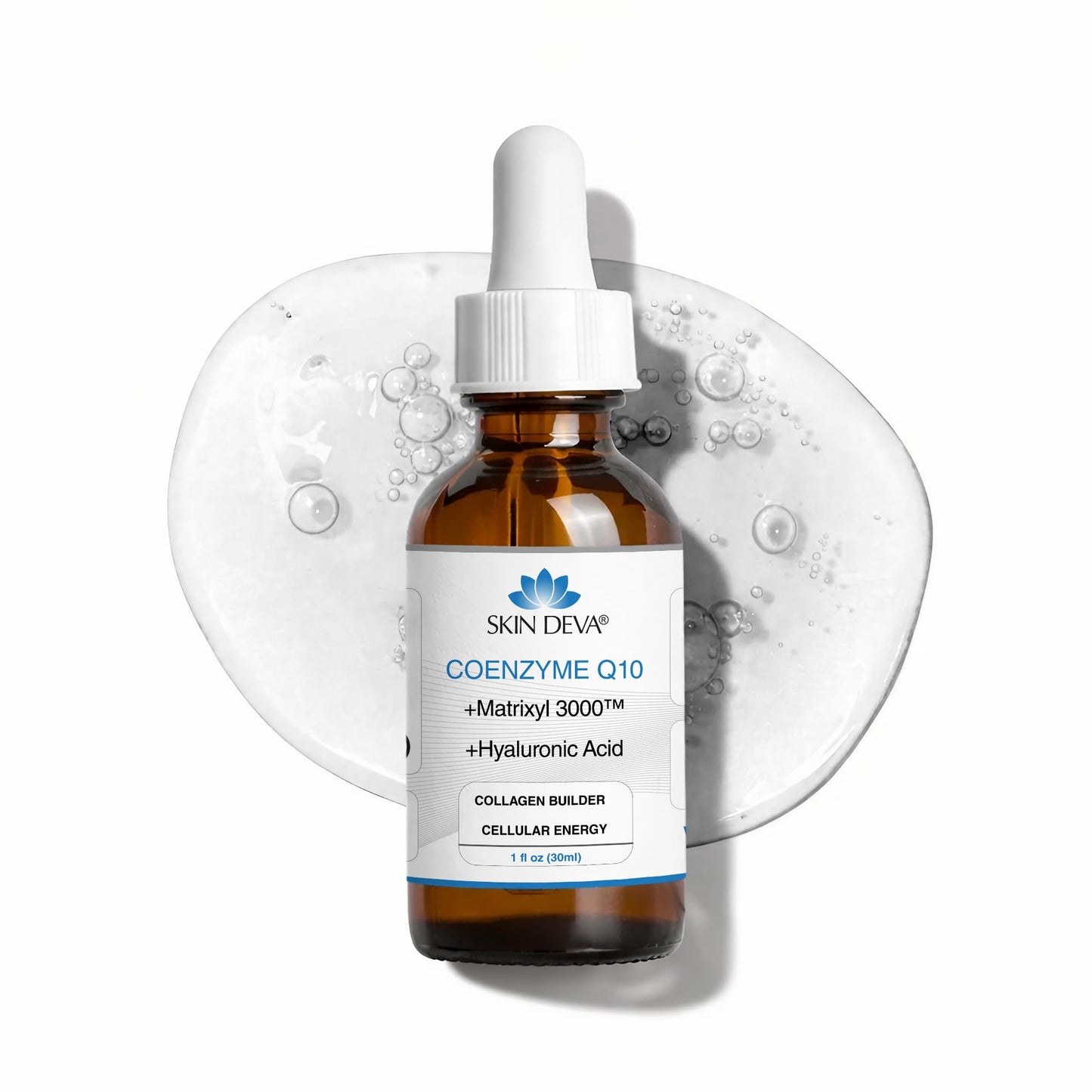 Skin Deva Coenzyme Q10 Serum for Face with Matrixyl 3000 & Hyaluronic Acid - Anti Aging Peptide Facial Serum to Help Improve Appearance of Fine Lines & Wrinkles - For All Skin Types, 1 Fl Oz