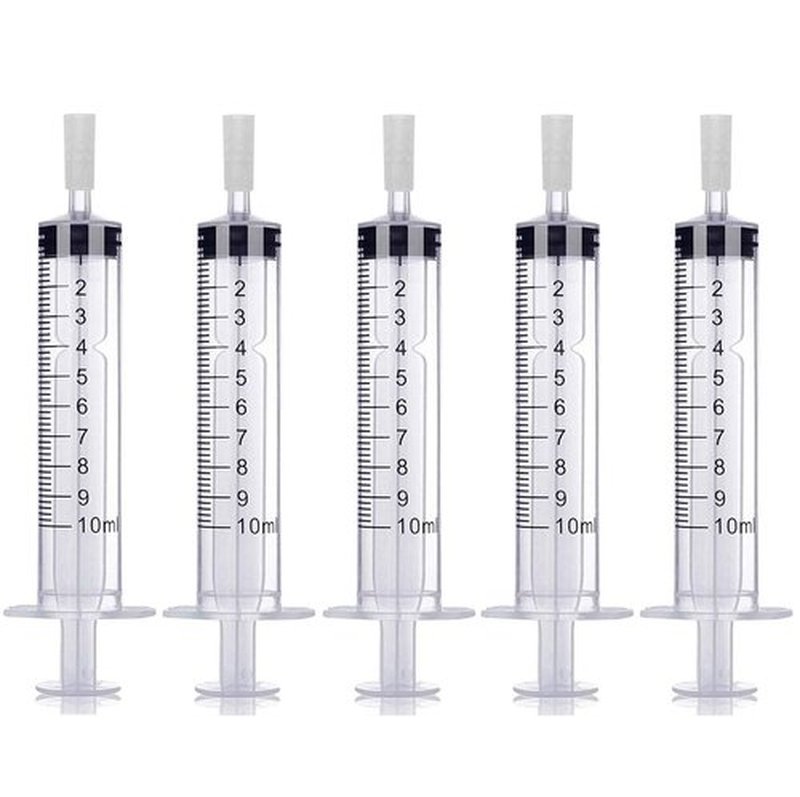 MUB 10ml Perfume Dispenser Pump Perfume Extraction Plastic Adapter Syringe Pump for Travel Refillable Perfume Atomizer Spray Bottle (5packs)