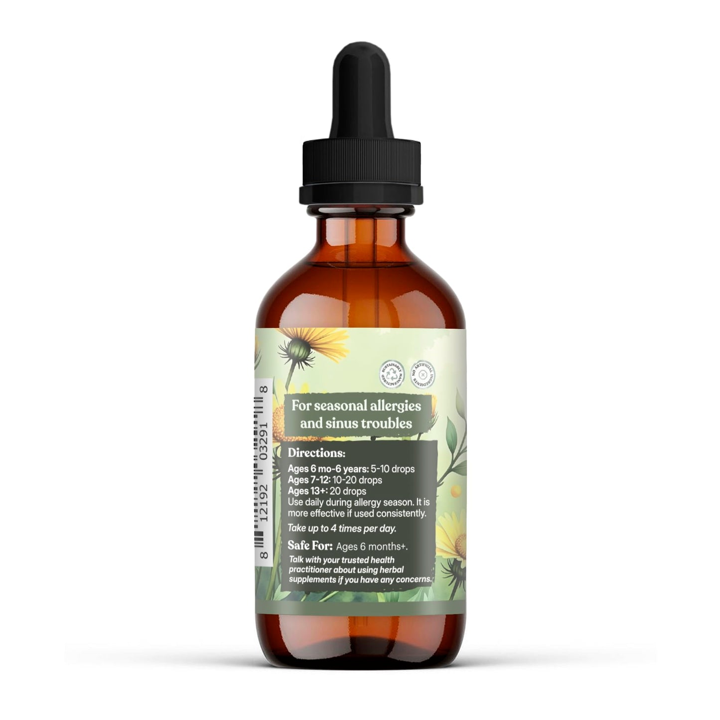 Earthley Wellness Sinus Saver, Natural Remedy, Free of Allergens, Parabens, and Preservatives, Helps Boost Vitamin C (2 oz, Alcohol Free)