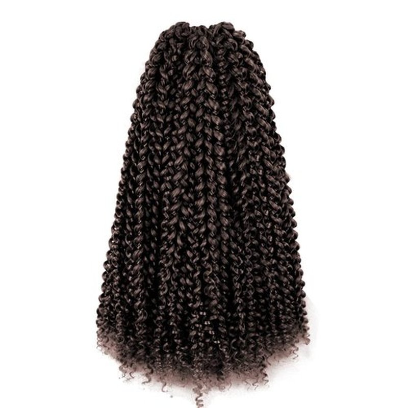 Pelokaa Passion Twist Hair - 18 Inch 7packs Dark Brown Water Wave Crochet Braids Synthetic Braiding Hair Extensions (18 Inch 7Packs, #2)