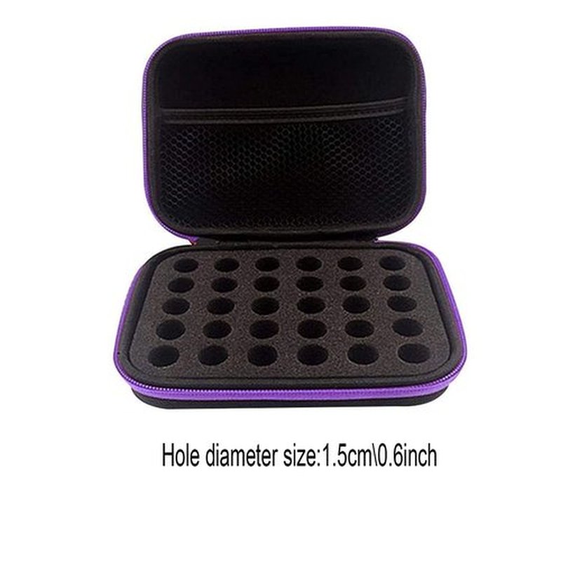 DHXYZZB myonly Essential Oils Carrying Case Holds 30 Grids for 1-3ML Roller Bottles Storage Organizer Bag Hard Shell for Home, Travel, and Presentations(Black)