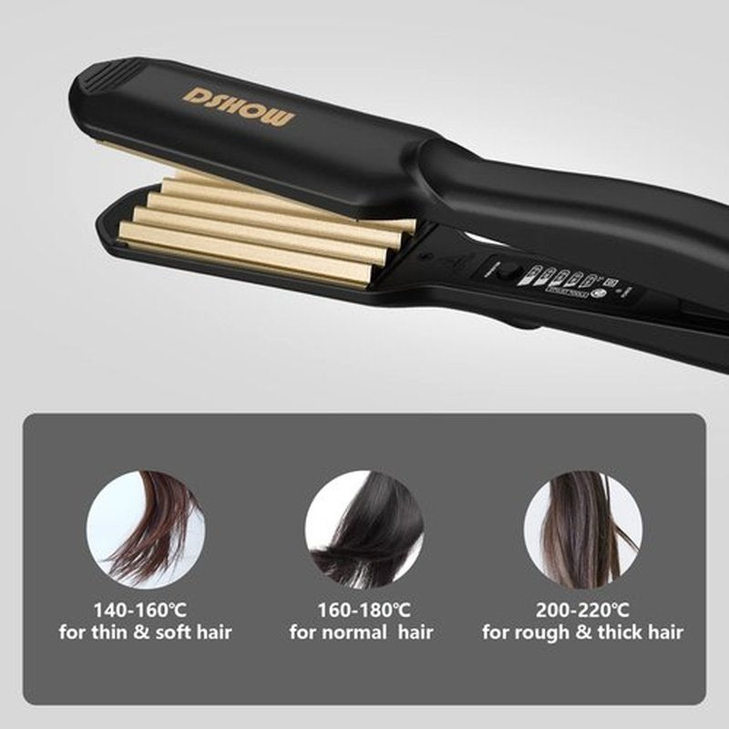 Crimping Iron Hair Crimper for Hair DSHOW Hair Waver Volumizing Crimper with Titanium Ceramic Plates Styling Tools for Women Girls