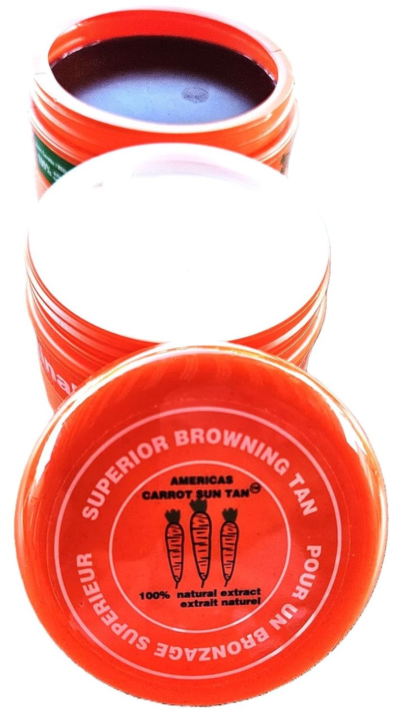 Natural Tanning Cream - Fast-Acting Carrot & Henna Formula for Deep Golden Tan | Moisturizing SPF 0