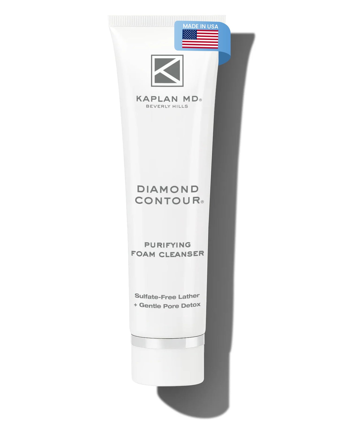 KAPLAN MD Purifying Foaming Cleanser - Diamond-Infused Gel Foam Facial Wash with Salicylic Acid, Pro-Vitamin B5 & Ginger Root - Alcohol-Free, Dermatologist-Developed - For Sensitive & All Skin Types