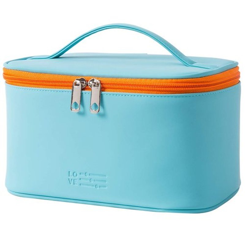 Meiyuuo Makeup Bag Cosmetic Bags Small for Women Ladies Zipper Pouch Makeup Organizer Waterproof Cute (Cyan Blue)