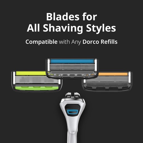 Dorco Pace 4 Pro - Four Blade Razor Shaving System - 52 Cartridge Refills (No Handle)