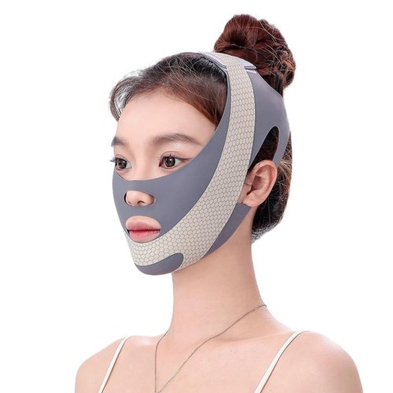 V-Face Compression Band Facial Sculpting Machine with Pressure Enhancement, Delicate Sculpting, Day and Night Use, Slimming Face for Men and Women Mask Massage Apparatus V-Face Artifact (Grey)