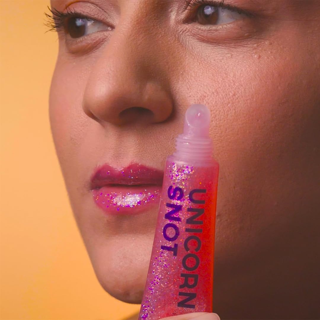 UNICORN SNOT Plant-Based Glitter Lip Gloss Gift Set | Sparkly and Shimmer Glitter Lips for Festivals, Raves, Anime Cosplay, Halloween Costume Makeup | Vegan & Cruelty Free 0.37 fl oz (3-Pack)