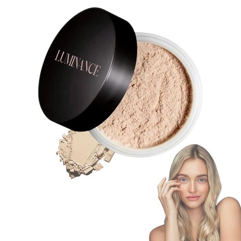 Luminance Pink Powder,Ultra Pink Setting Powder,Long-Lasting Waterproof Foundation,Skin Tone Adapting Blurring Powder for Flawless Beauty (Translucent)