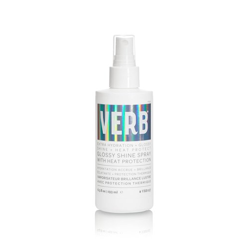 VERB Glossy Shine Spray with Heat Protection - Vegan Paraben Free Moisturizing Hair Spray without Harmful Sulfates for All Hair Types - Adds High Shine and Primes for Styling, 6.5 fl oz