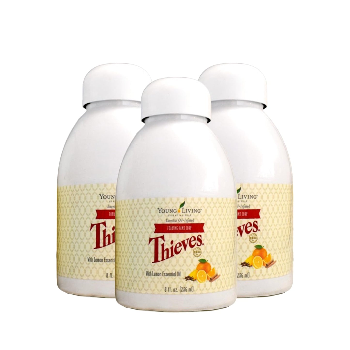 Young Living Thieves Foaming Hand Soap 8 fl oz – Natural Hand Soap with Essential Oils, Moisturizing Hand Wash, Foam Soap for Gentle Daily Use - 3 Pack