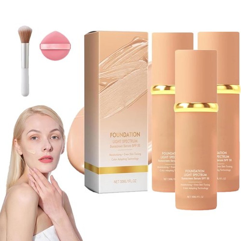 Rise Luxus Foundation, Rise Luxus Ultrablend 4 In 1 Foundation, Match Cosmetics Foundation, Nuvoria Base, Cabindealer 4 In 1 Foundation,4 In 1 Foundation Liquid With SPF 50 for All Skin (3pcs, 1)