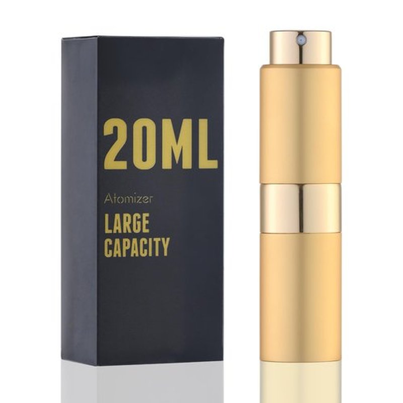 owlyee 20ML Perfume Atomizer, 1PCS Travel Cologne Spray Bottle, Mini Empty Sprayer Dispenser (Gold)
