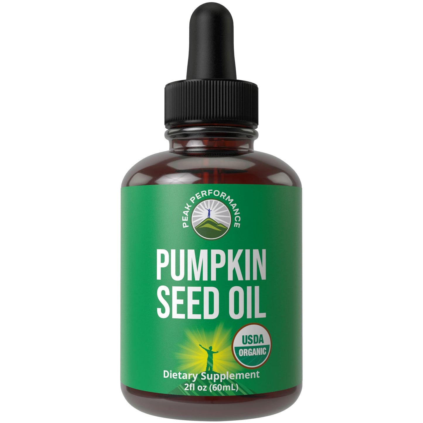 Pumpkin Seed Oil. USDA Organic Vegan Liquid Drops Extract for Women and Men. Supplement for Hair Growth, Skin Health, UT, Prostate Support. Zero Sugar, Gluten Free. Take Orally No Capsules