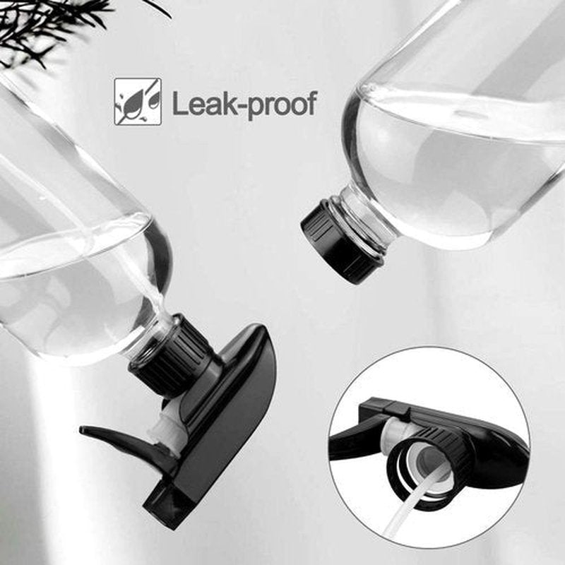Worldgsb Glass Spray Bottles, 16oz Clear Glass Spray Bottles with Labels & Adjustable Nozzle, Reusable Containers for Cleaning Solutions, BBQ, Food, Plants, Alcohol, Essential Oils(2 Pack)