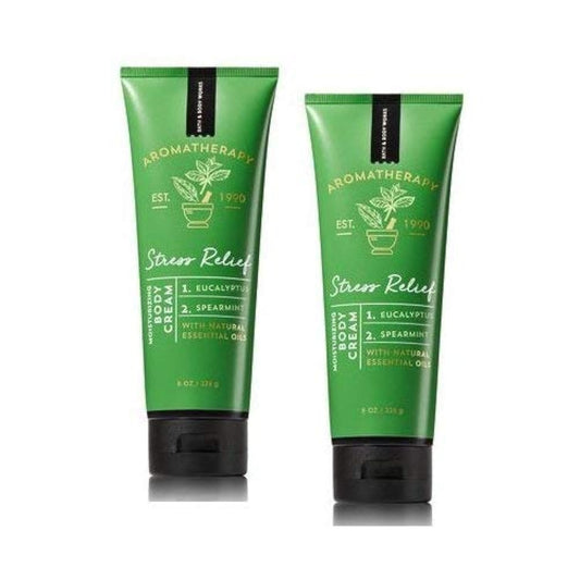 Bath and Body Works Aromatherapy Stress Relief Eucalyptus Spearmint Body Cream 3 Pack