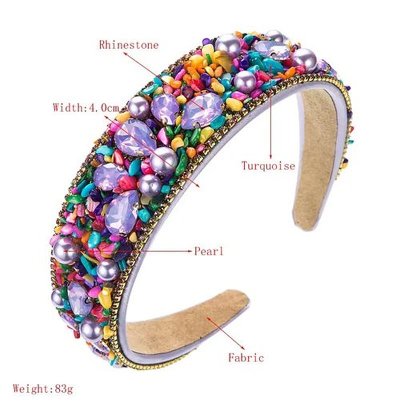 MUQINGWAN Crystal Headband 4, Fashion Women's Headband - Women Headband - Gorgeous Retro - Accessories For Women And Girl