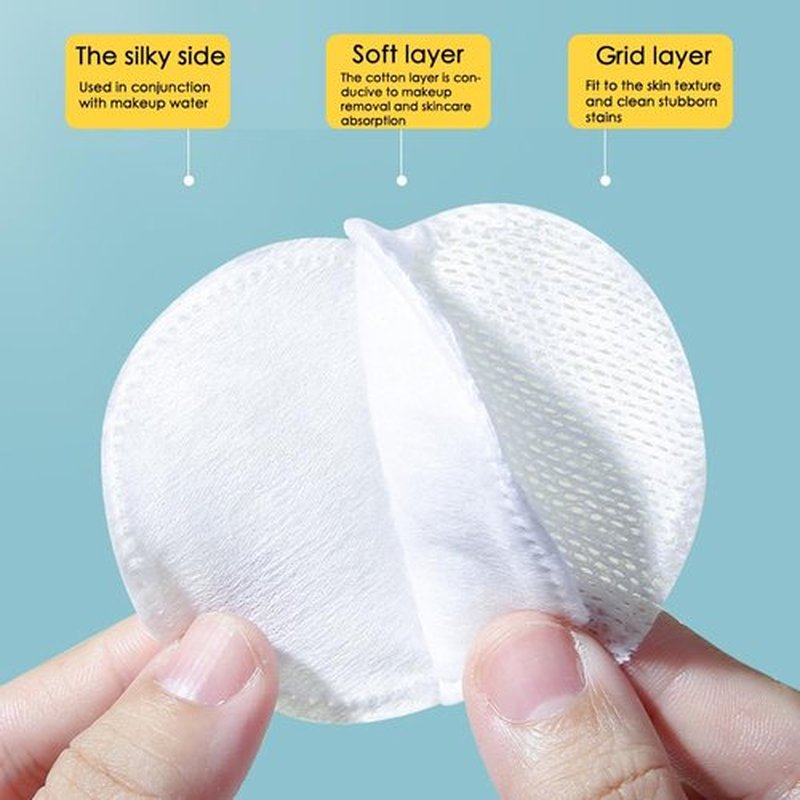 Pack of 3, Cotton Rounds Pads for Face - Makeup Remover Round Cotton Pads, Lint-Free, 240 Sheets