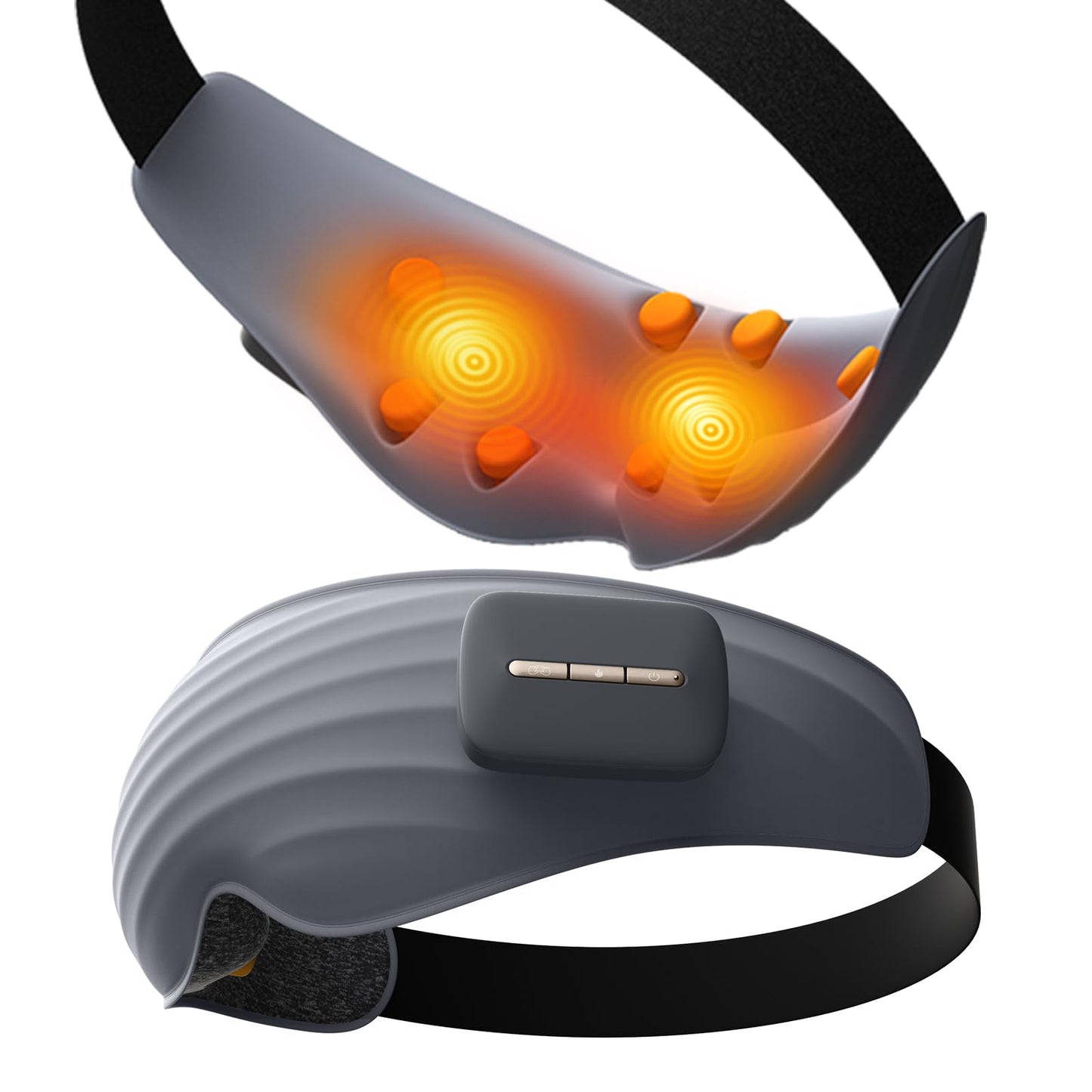 AiSleep Eye Massager with Heat, Heated Eye Mask, Eye Massager with Bluetooth Music for Dry Eyes, Eye Relief, Improved Sleep, 3 Temperature Heated Eye Massager for Migraine Strain Relief, Eye Care