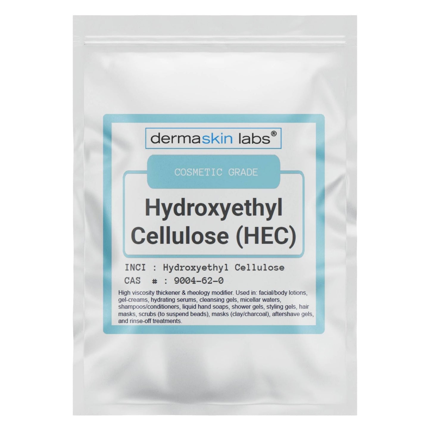 Hydroxyethyl Cellulose (HEC) Powder – High Viscosity Cosmetic Grade Thickener for Lotions, Shampoos, Serums & Gels – Smooth Texture, Suspension Aid, Clear-to-Translucent Viscosity Boost
