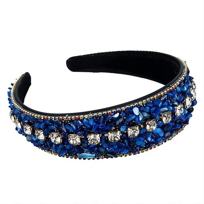 MUQINGWAN Fashion Women's Headband, Crystal Rhinestone Headband, Accessories For Women And Girls, Hair Accessories (Crystal Headband 5, 1 Count Pack of 1, Women Headband Gorgeous Retro)