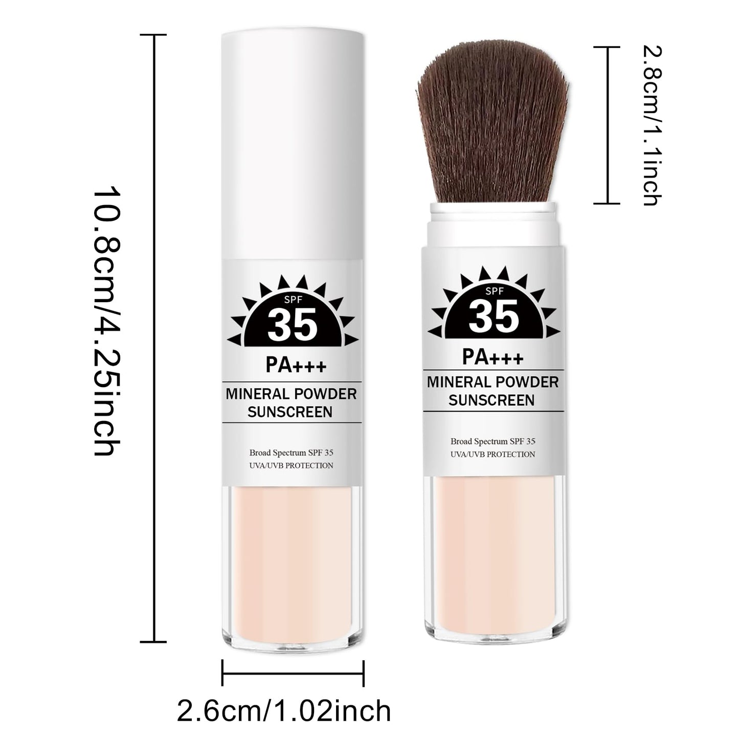 IONSGAKO Mineral Powder Sunscreen SPF 35 Setting Powder for Face, Pink