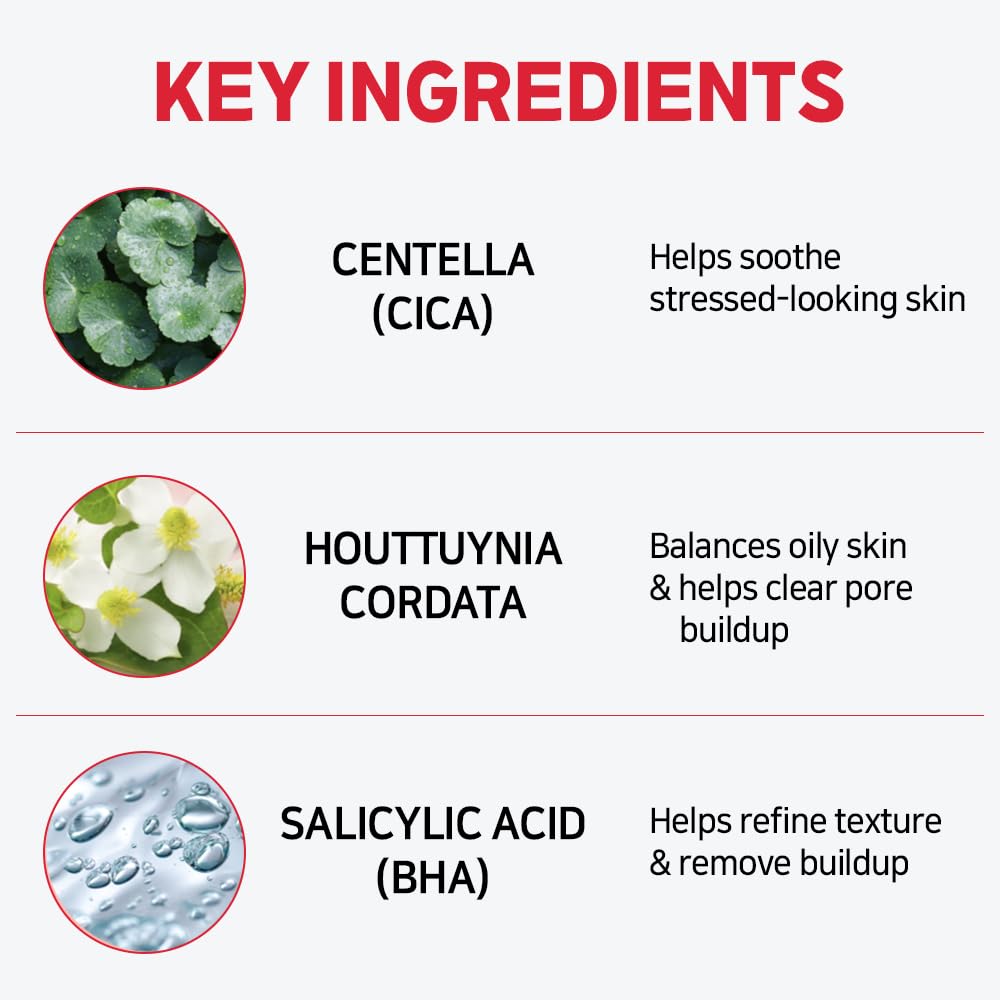 ATOMU Salicylic Acid Foaming Facial Cleanser for Oily Skin & Clogged Pores, BHA Oil Control Face Wash, 4.05 fl oz