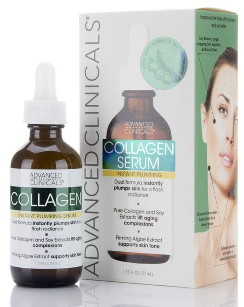 Advanced Clinicals Collagen Facial Serum + Turmeric Oil Face Serum Skin Care Set, Skin Plumping Anti Aging Serums For Face Help Brighten Skin Complexion, Fight Fine Lines, & Wrinkles, 2-Pack Bundle