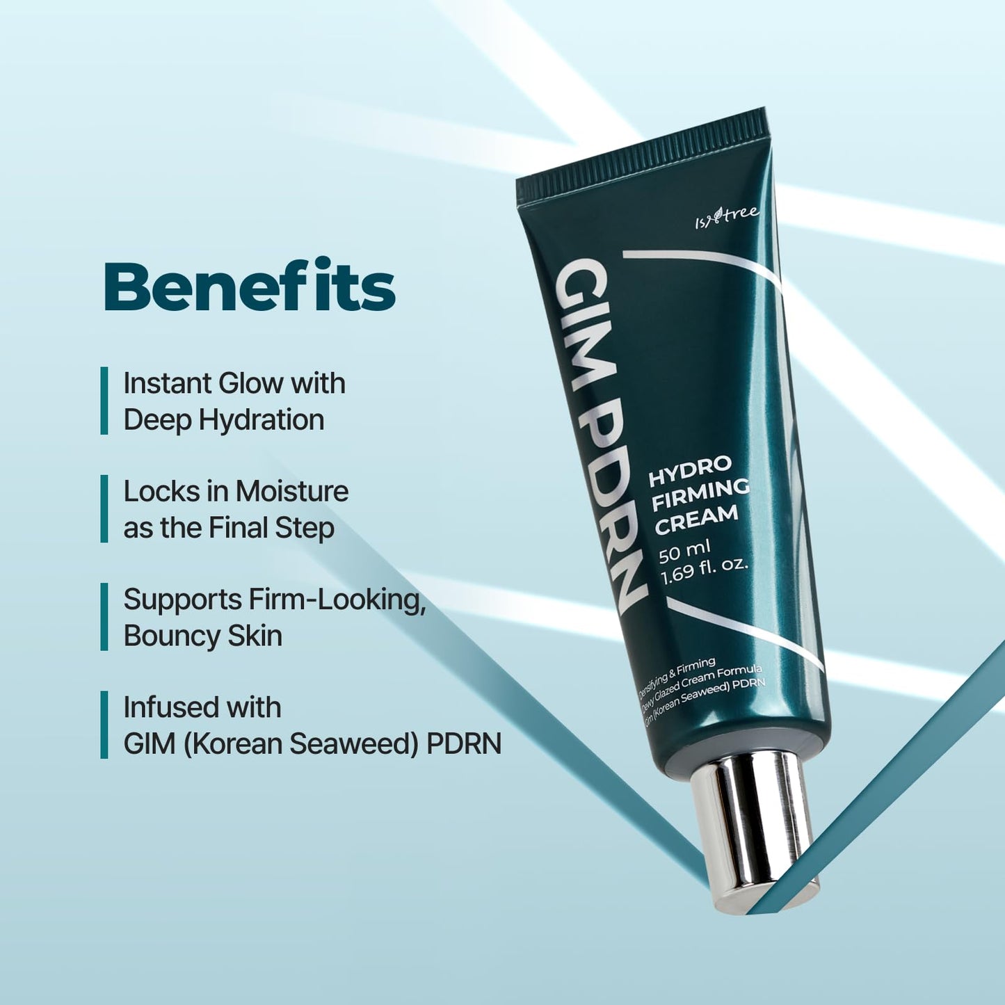 IsNtree GIM PDRN Hydro Firming Cream | Korean Moisturizer with Seaweed-Derived PDRN + 10% Squalane | Lightweight Hydrating Face Cream | 50ml