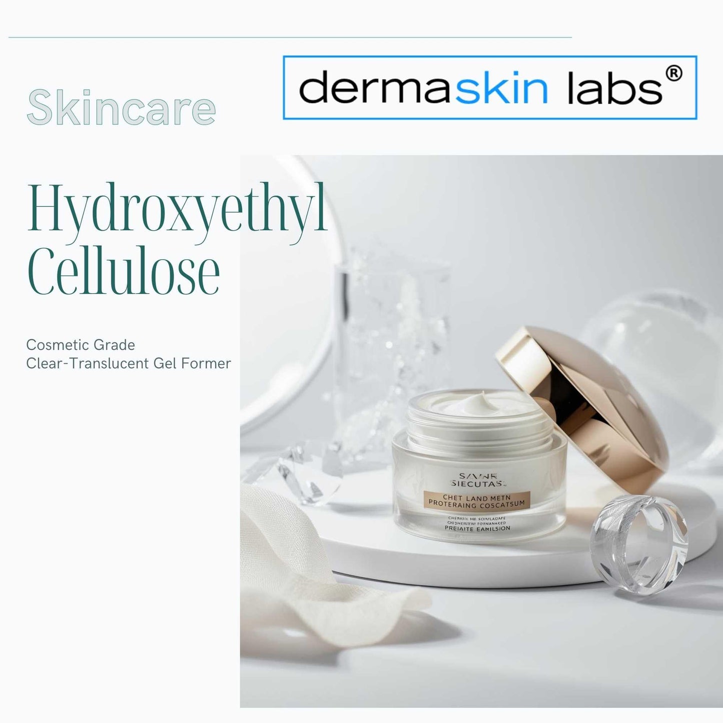 Hydroxyethyl Cellulose (HEC) Powder – High Viscosity Cosmetic Grade Thickener for Lotions, Shampoos, Serums & Gels – Smooth Texture, Suspension Aid, Clear-to-Translucent Viscosity Boost